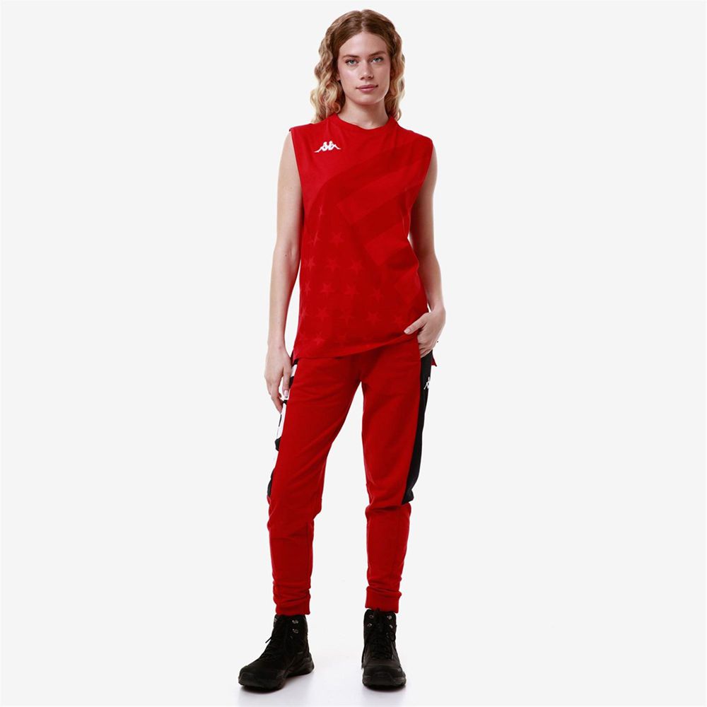 Women Kappa Drideca Us Tank Top Red | 109652-IGJ