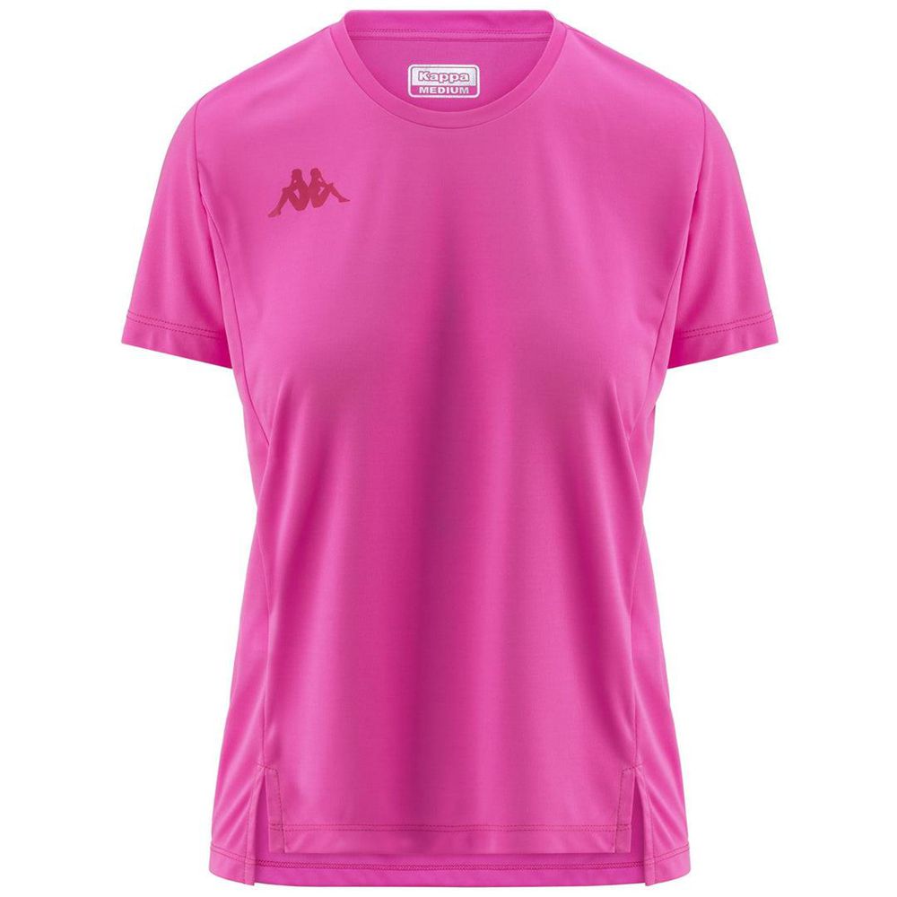 Women Kappa Eria T-Shirt Pink | 765381-OPQ