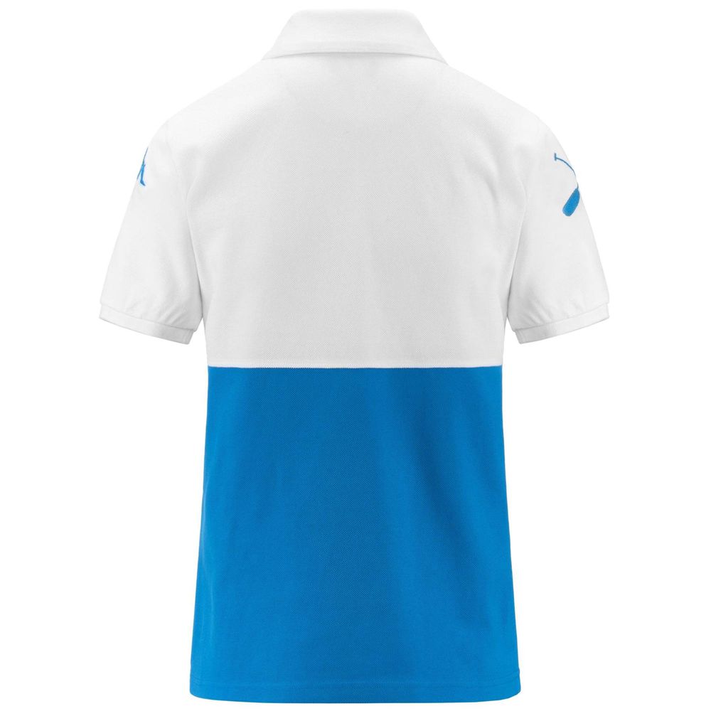 Women Kappa Eroi Polo Lady Italia Fick Polo Shirt White | 035681-NKE