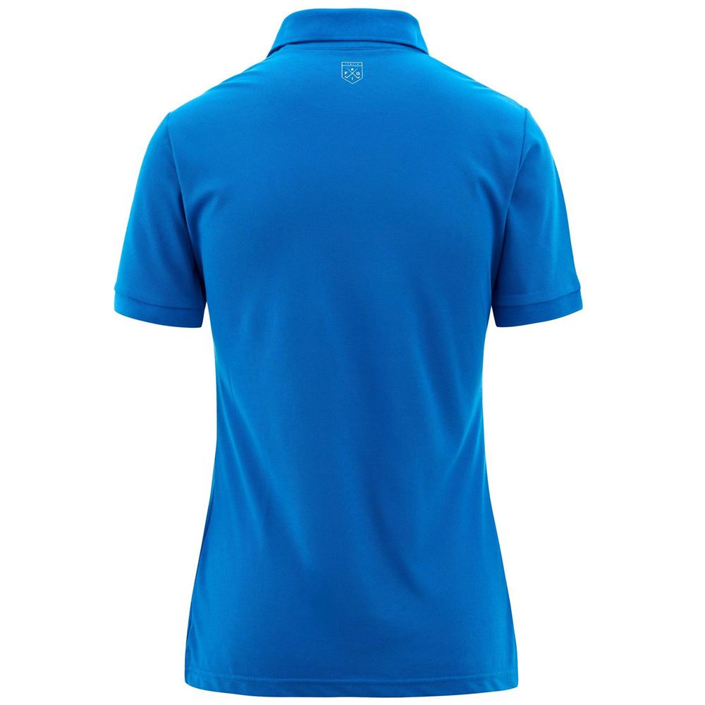 Women Kappa Febris Polo Shirt Blue | 324016-WZC