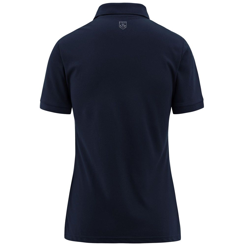 Women Kappa Febris Polo Shirt Navy | 765421-KYX