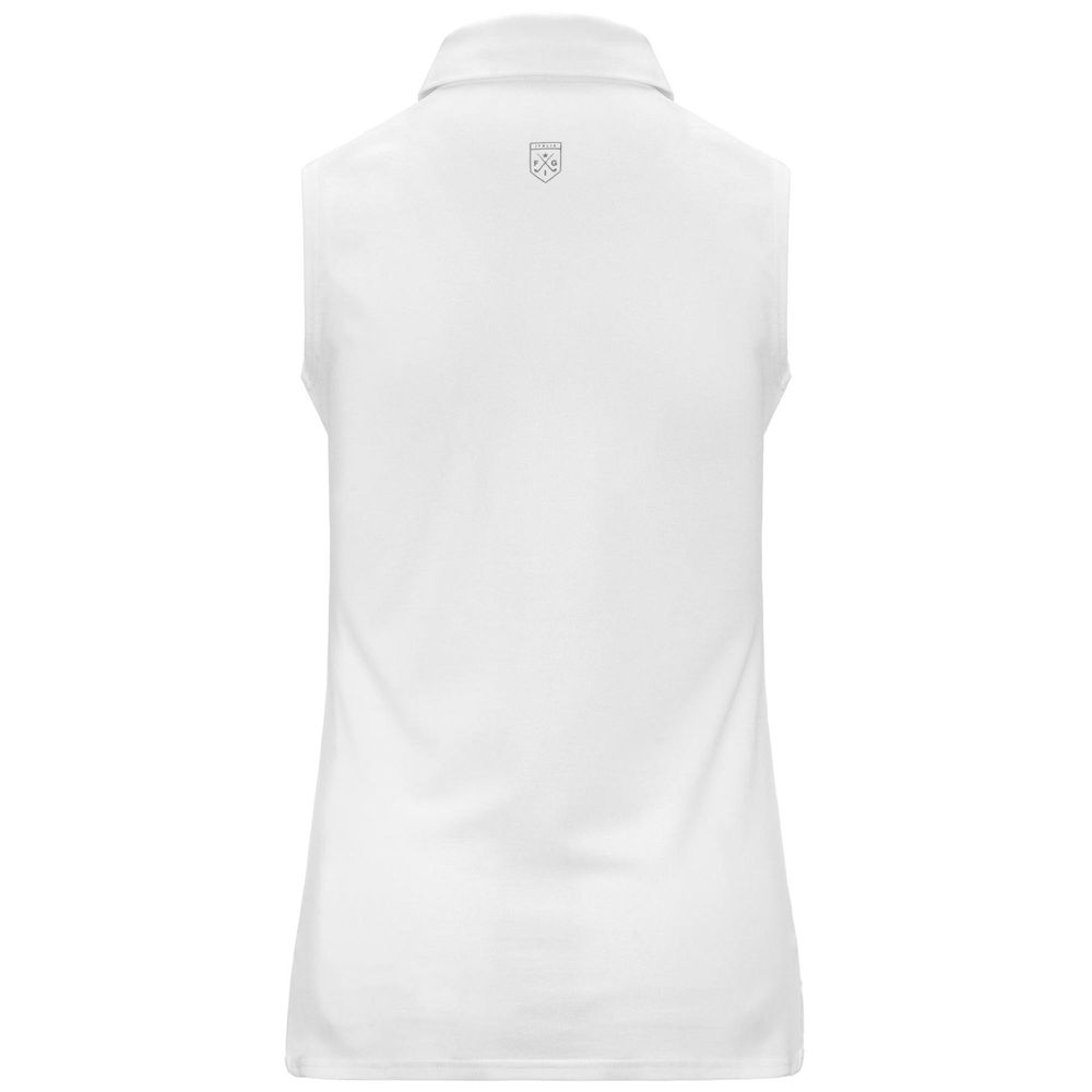 Women Kappa Fenki Polo Shirt White | 062739-ORG