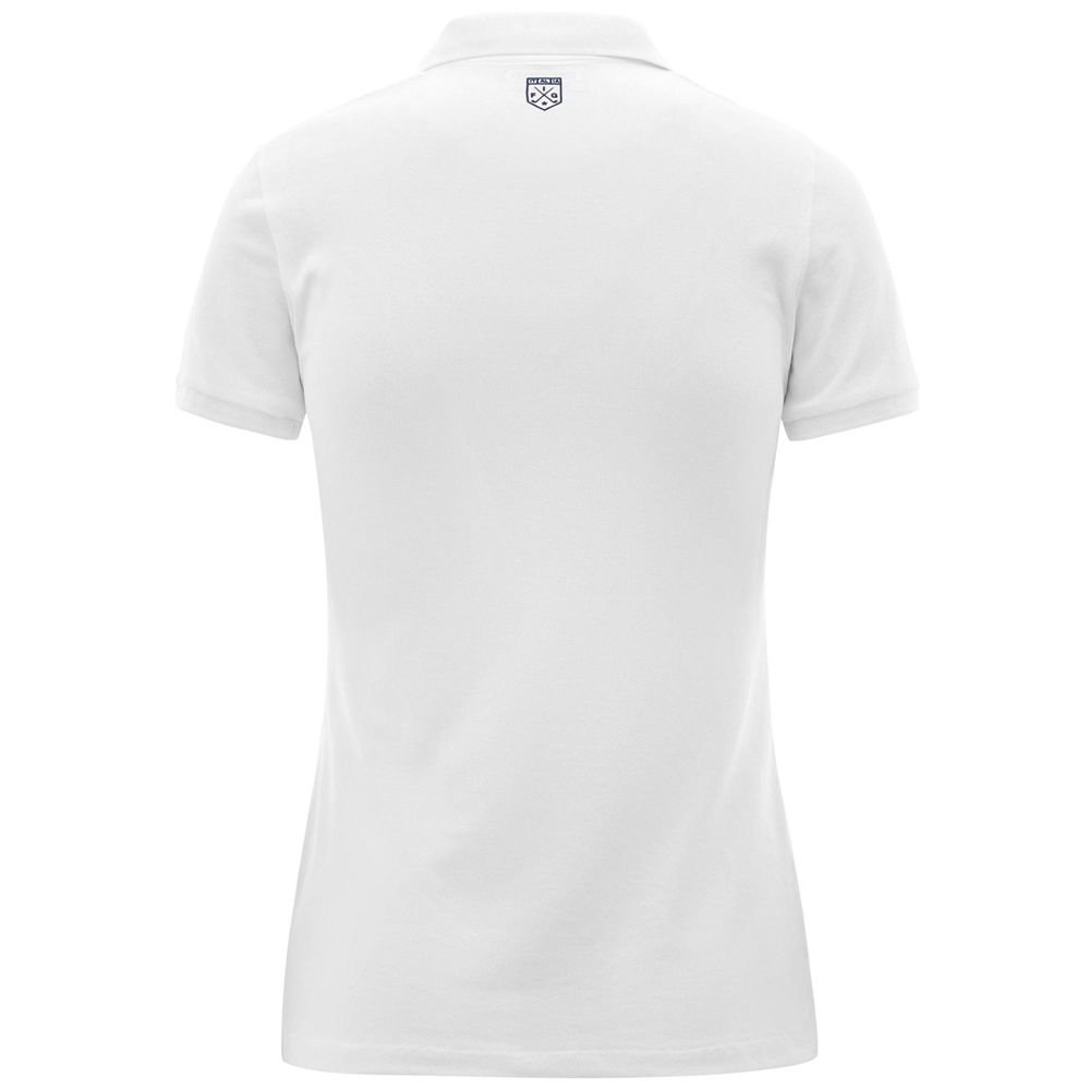 Women Kappa Findy Polo Shirt White | 195246-MSX