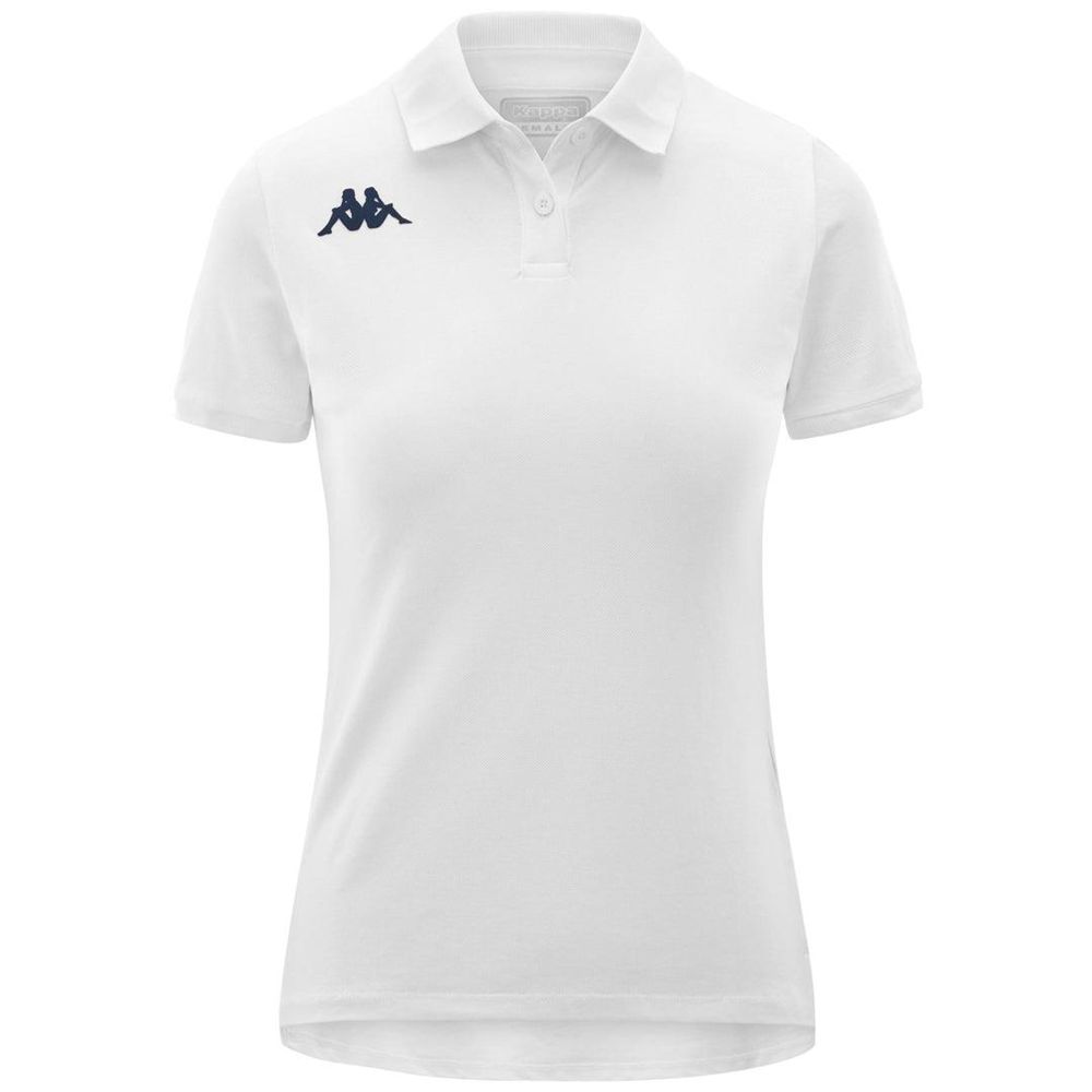 Women Kappa Findy Polo Shirt White | 195246-MSX