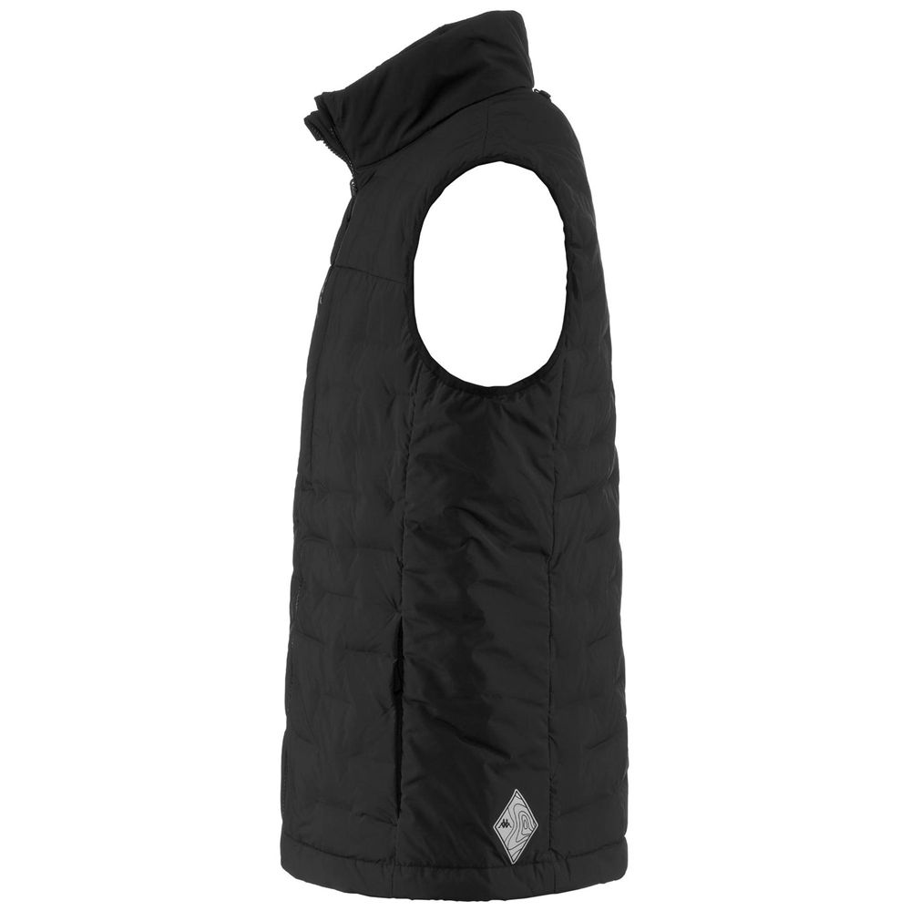 Women Kappa Hyrovest Jacket Black | 760953-DGV