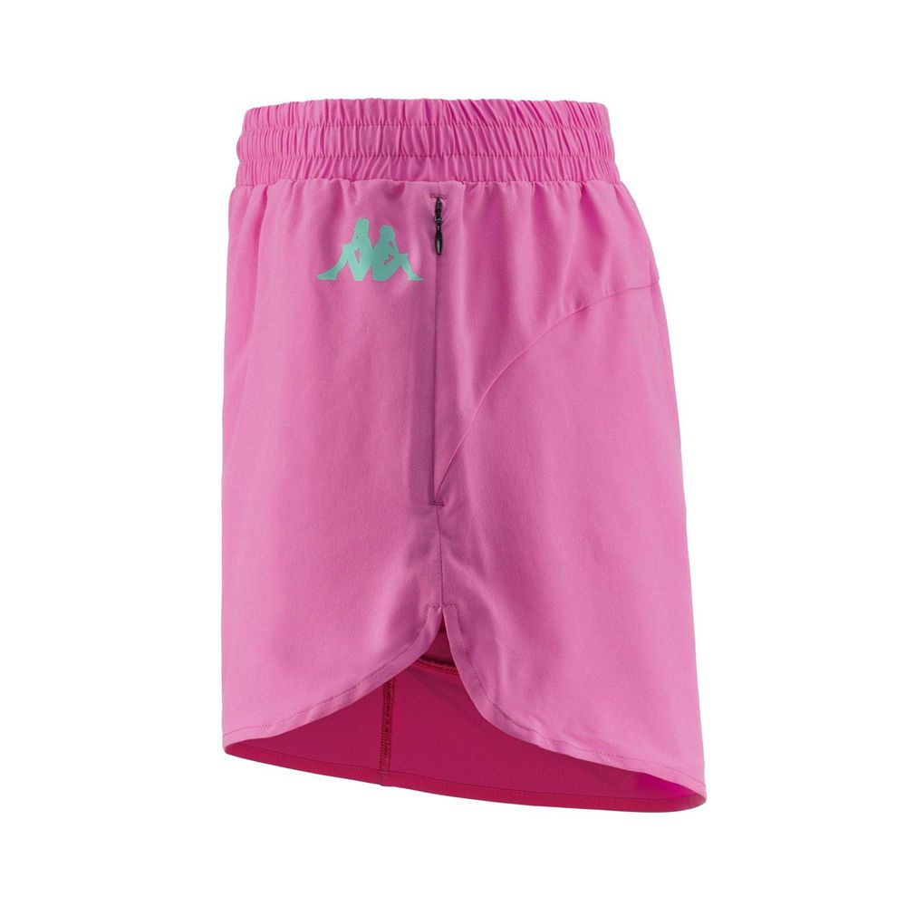 Women Kappa Kombat Erbof Shorts Pink | 365248-UJG