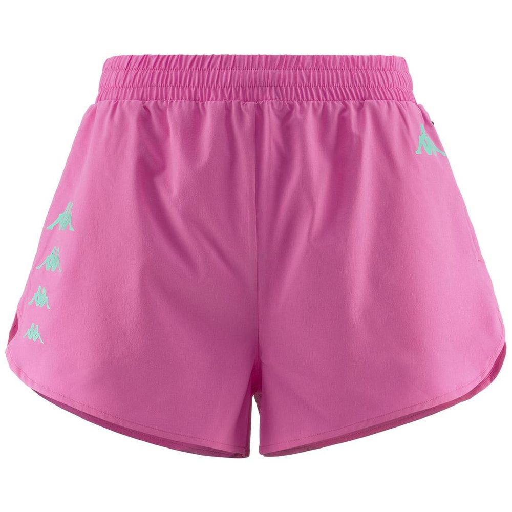 Women Kappa Kombat Erbof Shorts Pink | 365248-UJG