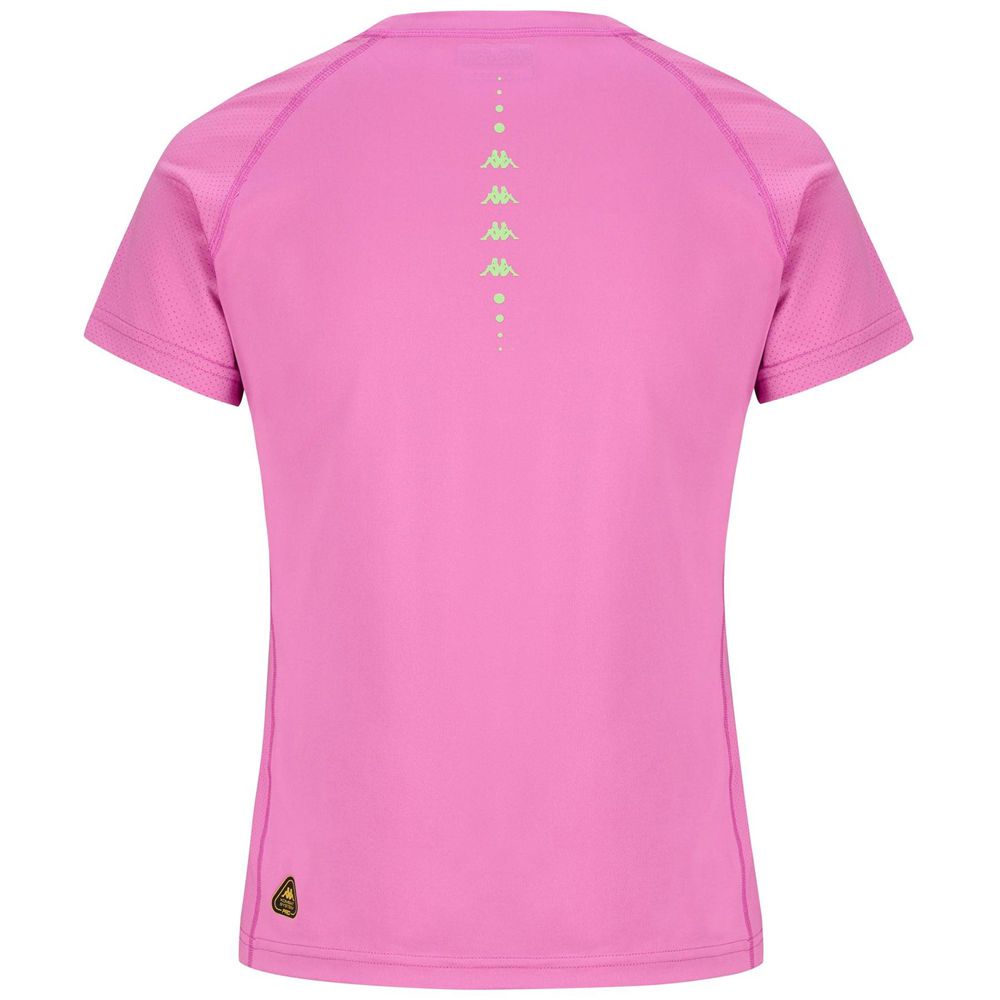 Women Kappa Kombat Fiba T-Shirt Pink | 829704-EUW