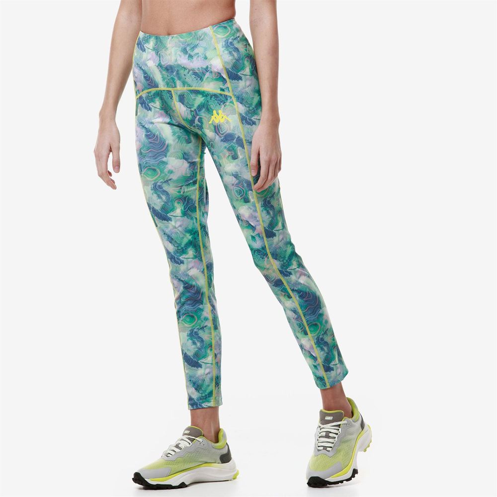 Women Kappa Kombat Fisia Pants Green | 856127-UPI