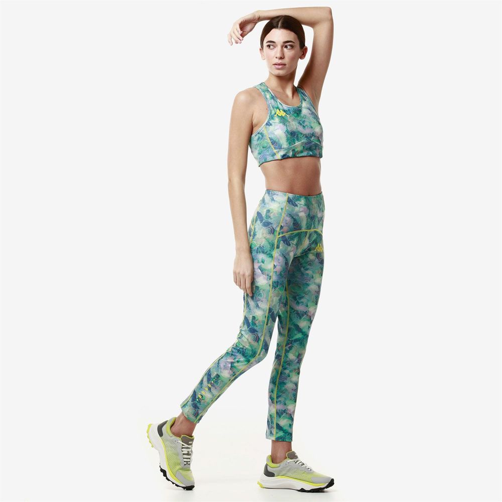 Women Kappa Kombat Fisia Pants Green | 856127-UPI