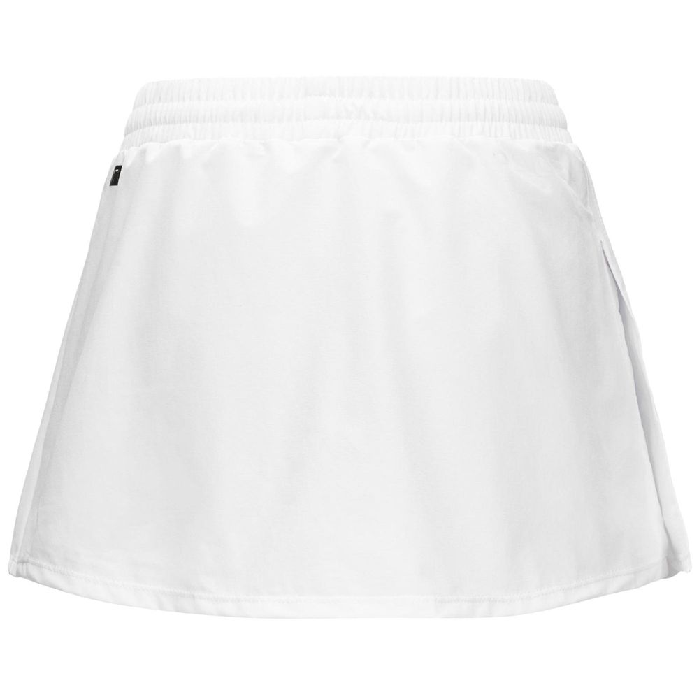 Women Kappa Kombat Padel Deva Skirts White | 708514-BIX