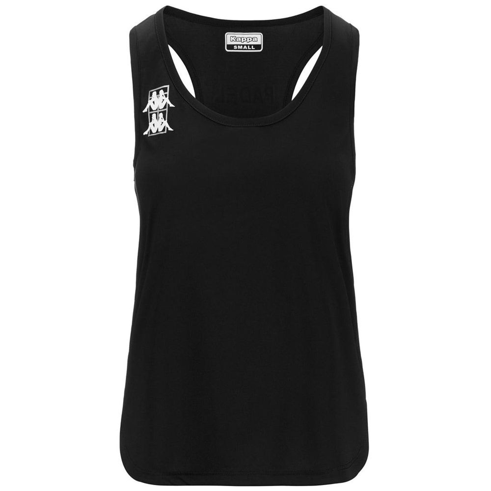 Women Kappa Kombat Padel Dita Jersey Black | 032164-QHD