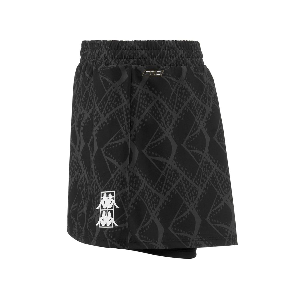 Women Kappa Kombat Padel Edeva Skirts Black | 703826-TFG