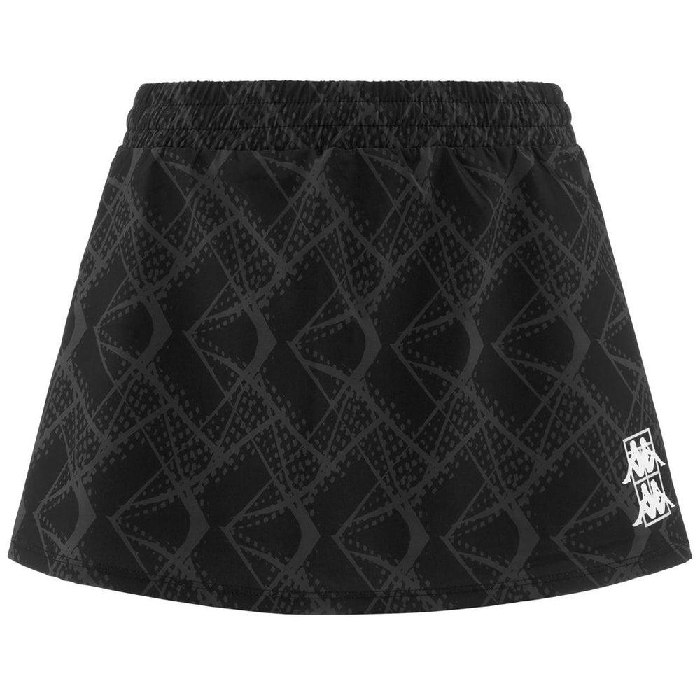 Women Kappa Kombat Padel Edeva Skirts Black | 703826-TFG