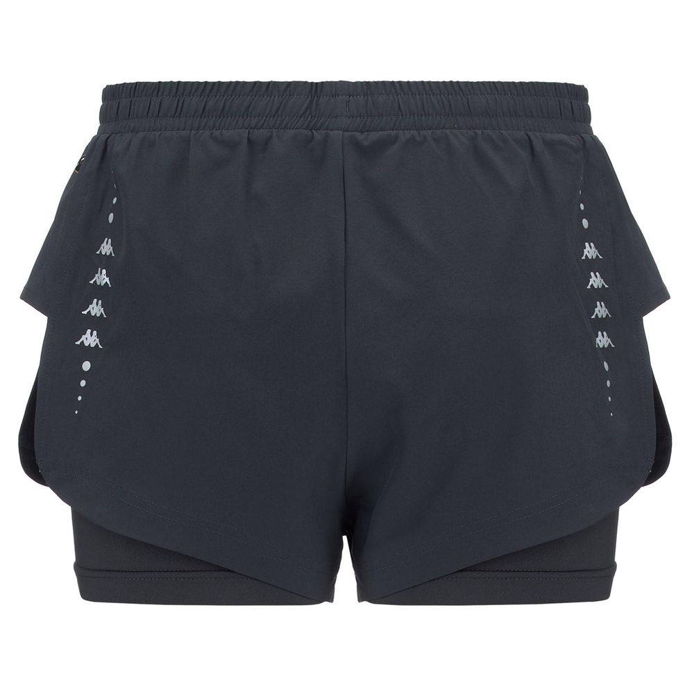 Women Kappa Kombat Run Fuli Shorts Grey | 023946-WFS