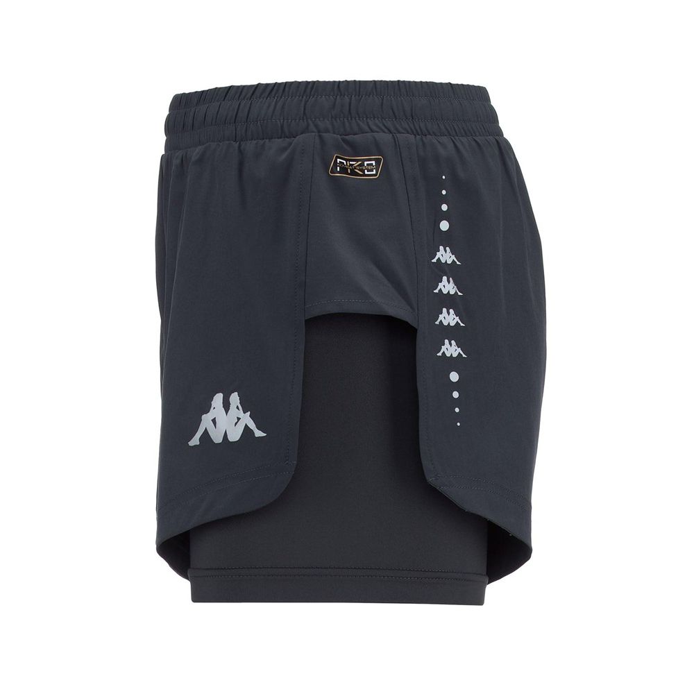 Women Kappa Kombat Run Fuli Shorts Grey | 023946-WFS