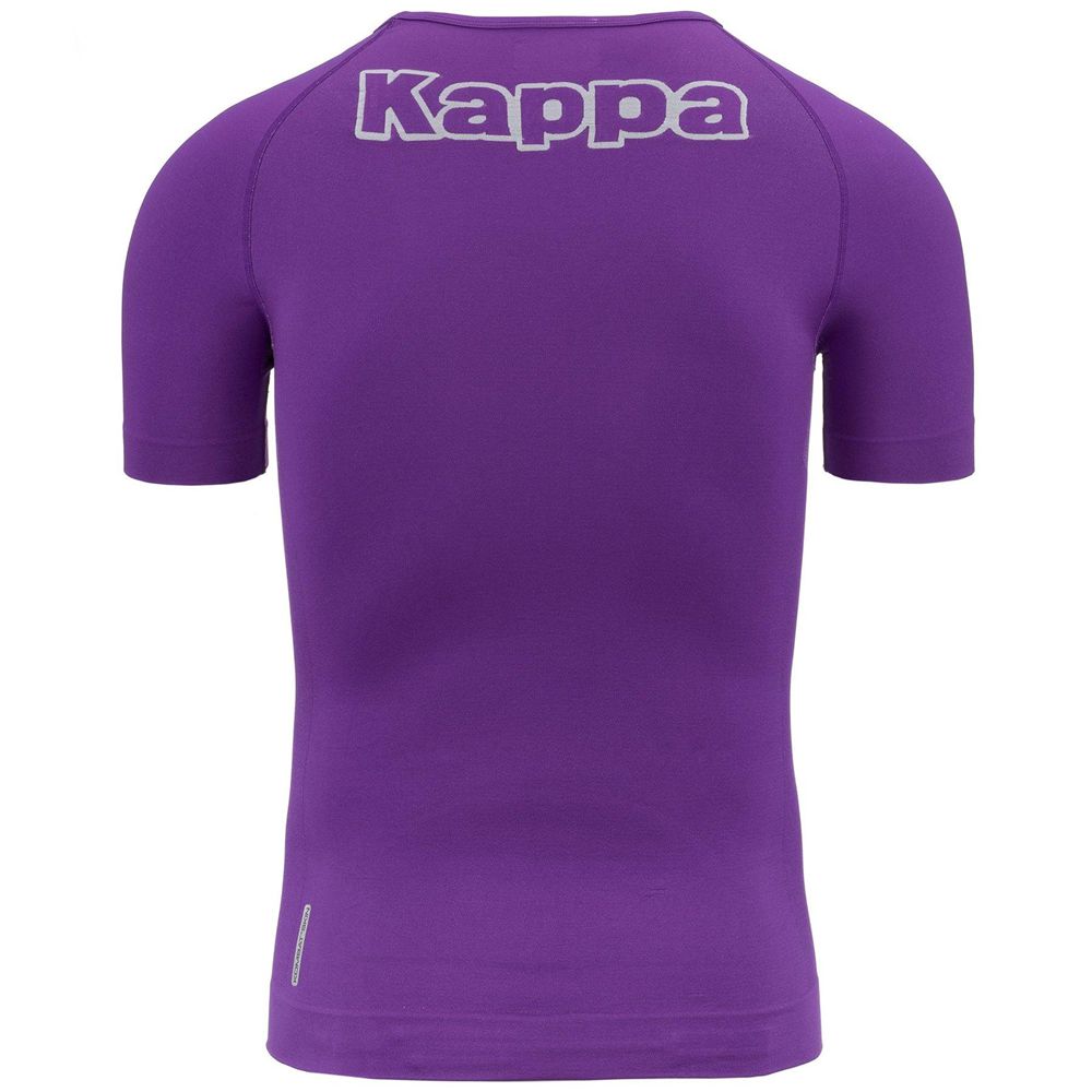 Women Kappa Kombat Skin Bortv T-Shirt Purple | 563418-DQS