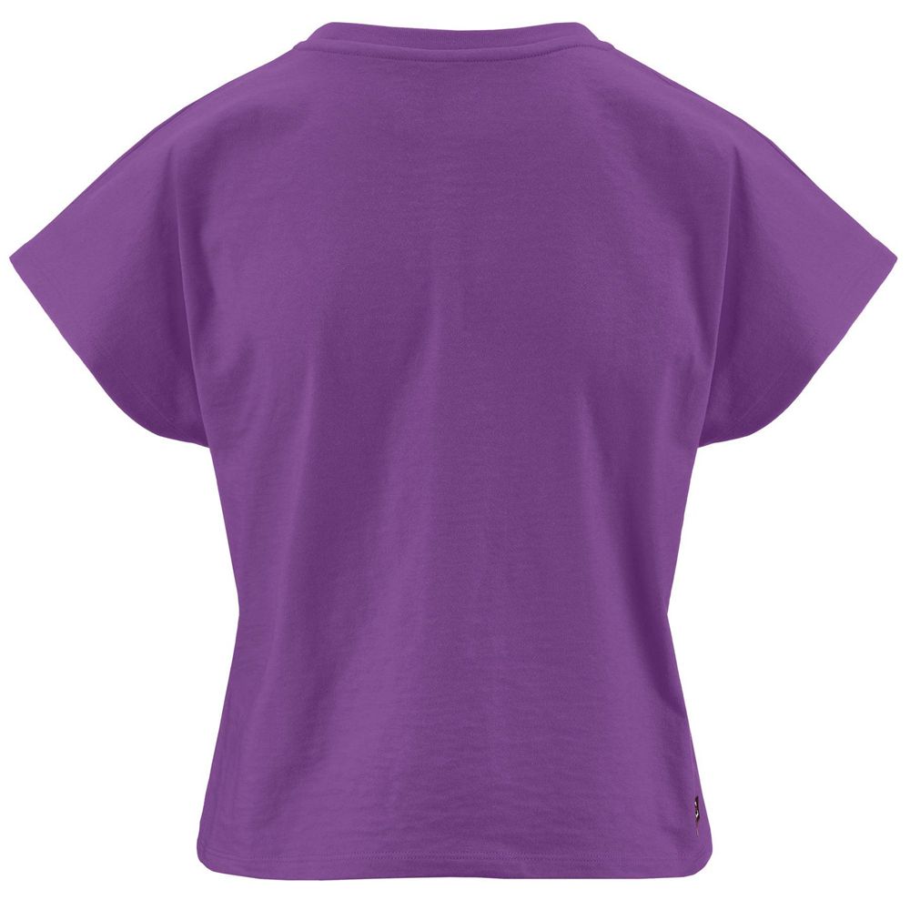 Women Kappa Kombat Wkt Ebura T-Shirt Purple | 876250-BLV