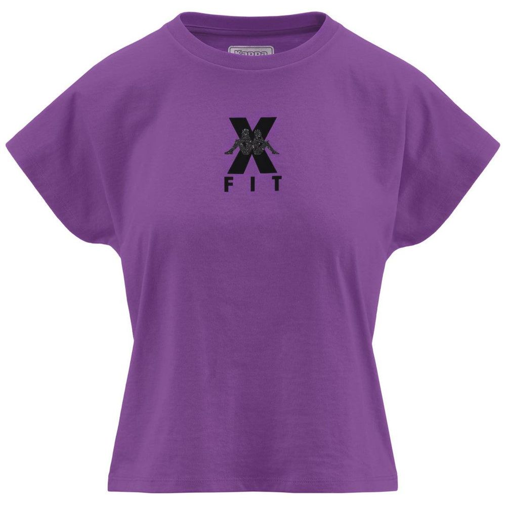 Women Kappa Kombat Wkt Ebura T-Shirt Purple | 876250-BLV