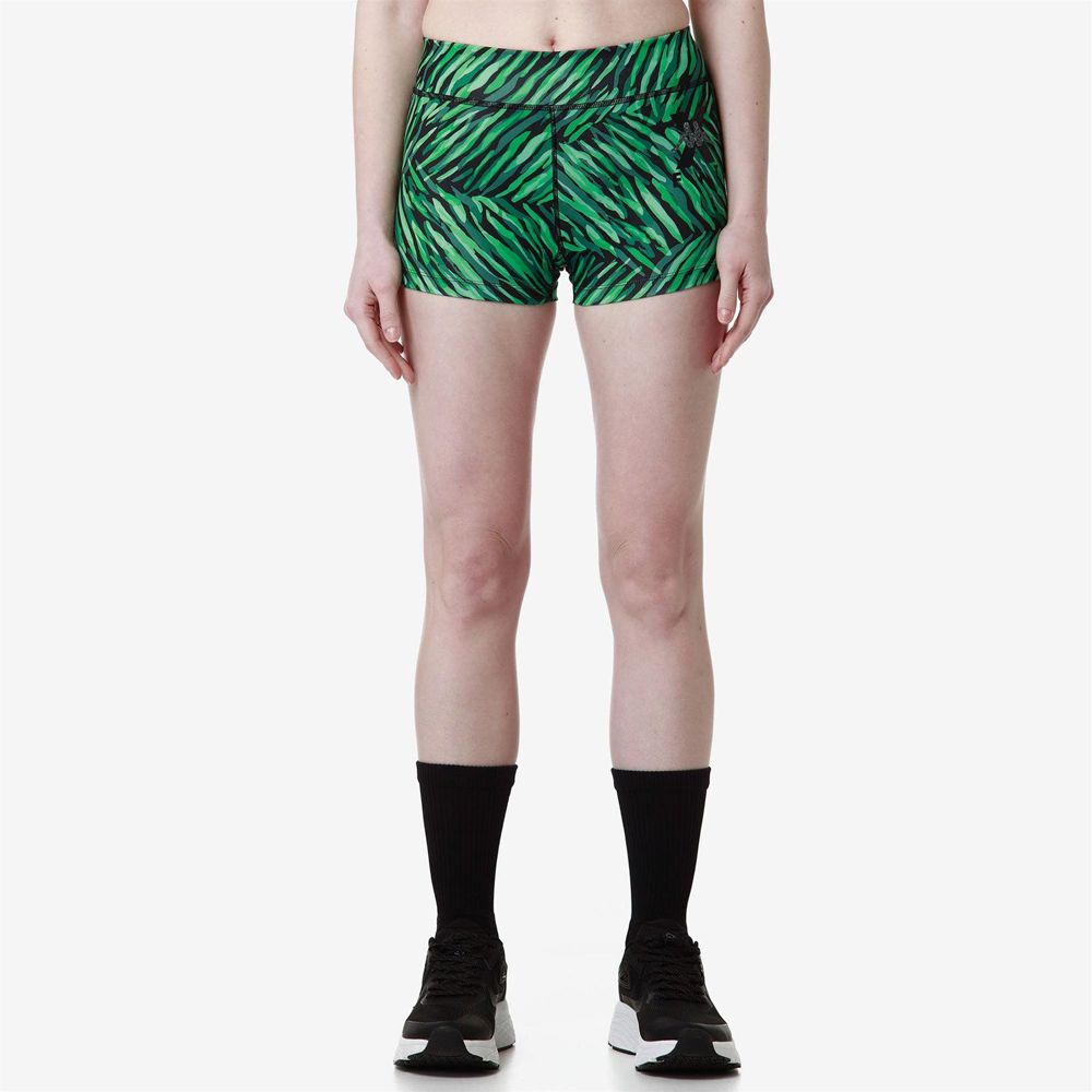 Women Kappa Kombat Wkt Efrivola Shorts Green | 273698-CHV