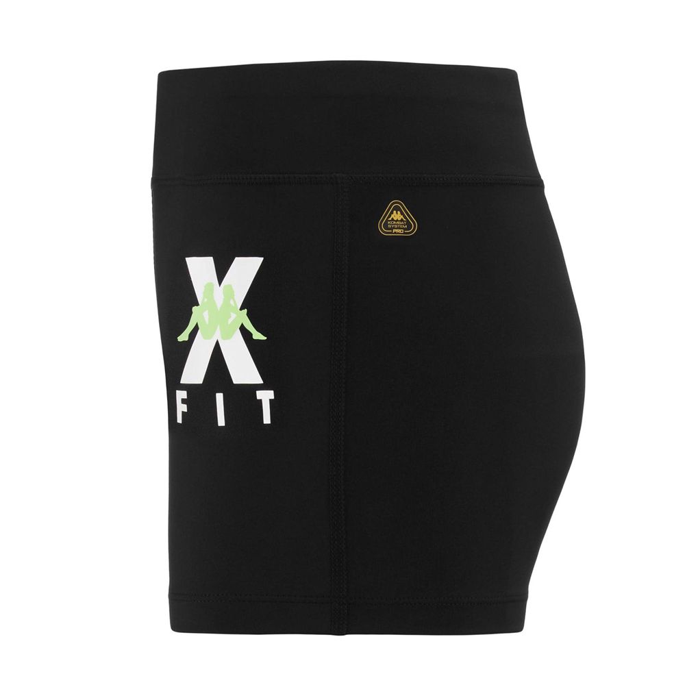 Women Kappa Kombat Wkt Escame Shorts Black | 140739-DWR