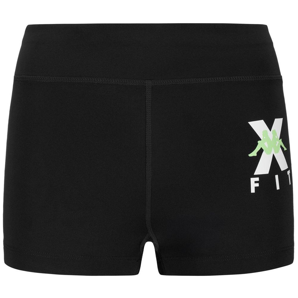 Women Kappa Kombat Wkt Escame Shorts Black | 140739-DWR