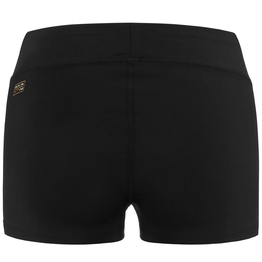 Women Kappa Kombat Wkt Escame Shorts Black | 897506-TID