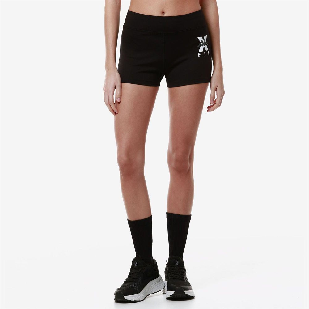 Women Kappa Kombat Wkt Escame Shorts Black | 897506-TID