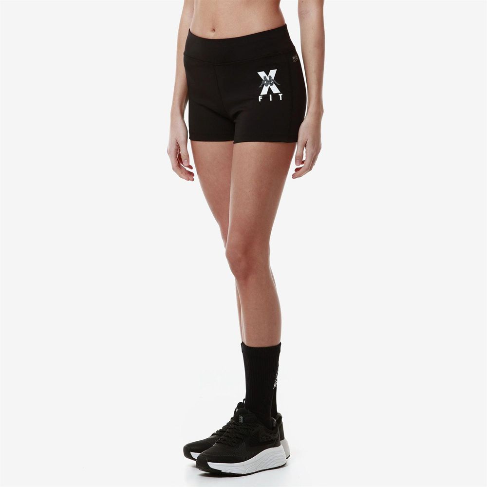 Women Kappa Kombat Wkt Escame Shorts Black | 897506-TID