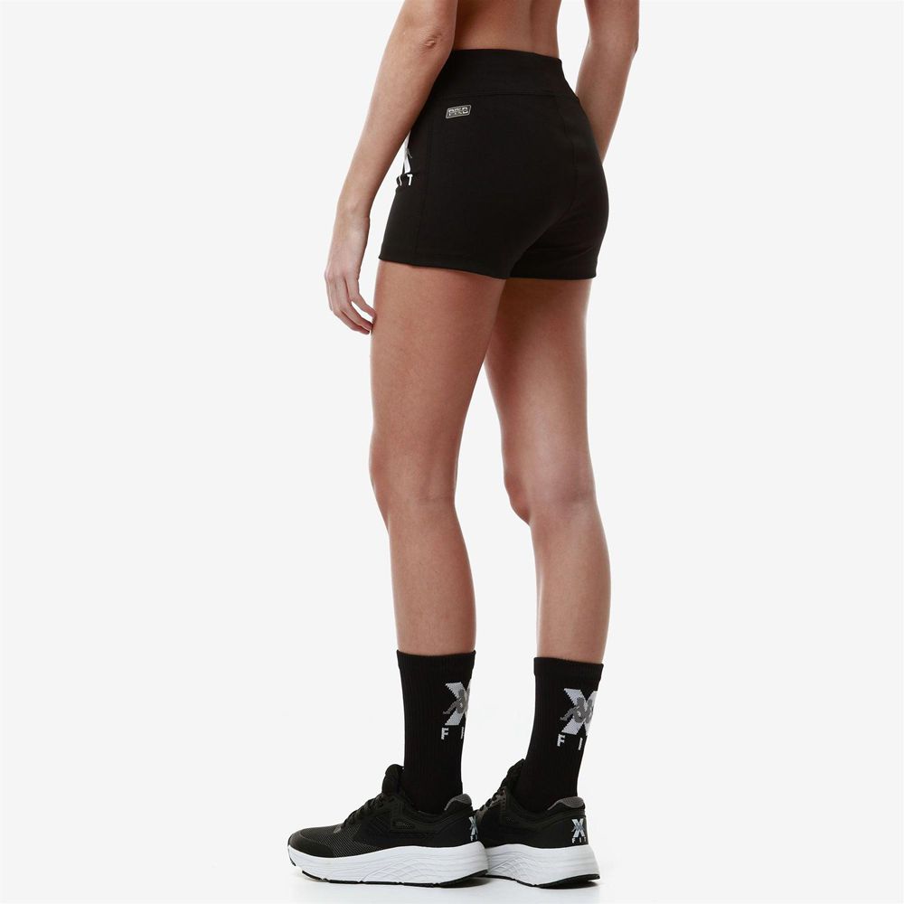 Women Kappa Kombat Wkt Escame Shorts Black | 897506-TID