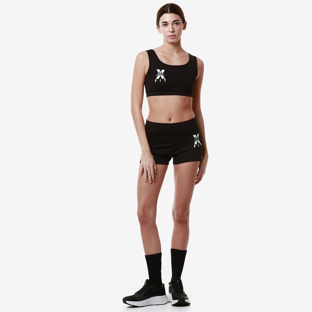 Women Kappa Kombat Wkt Escame Shorts Black | 897506-TID