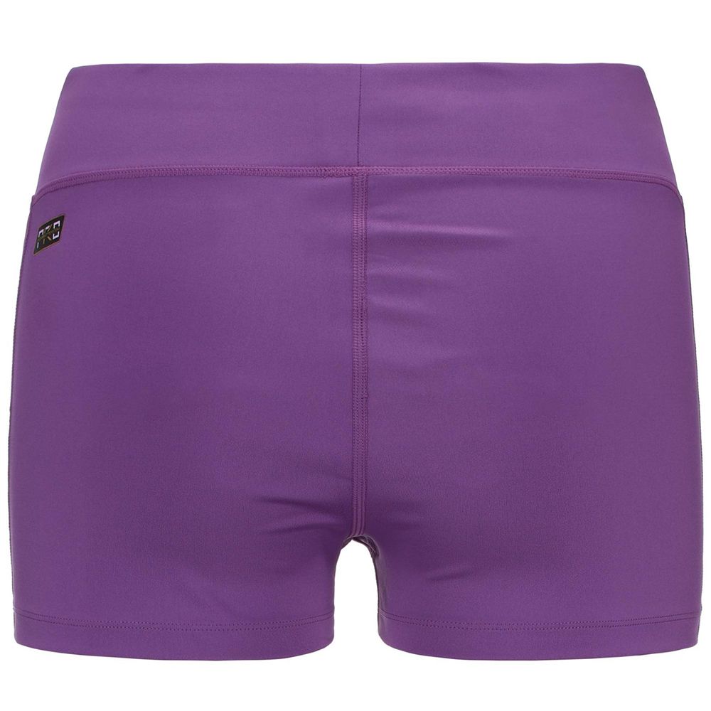 Women Kappa Kombat Wkt Escame Shorts Purple | 471560-ZPA