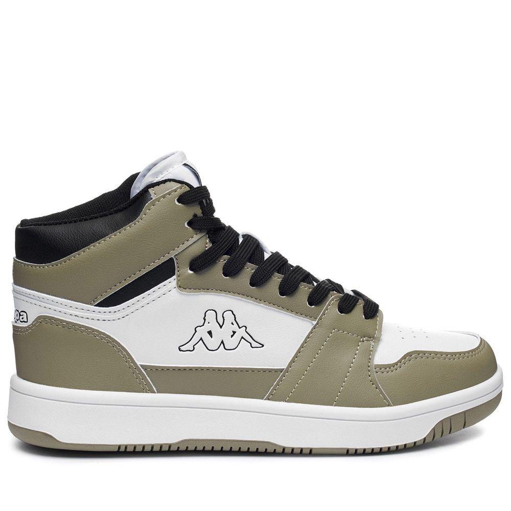 Women Kappa Logo Basil Md Sneakers Green | 906387-WXN