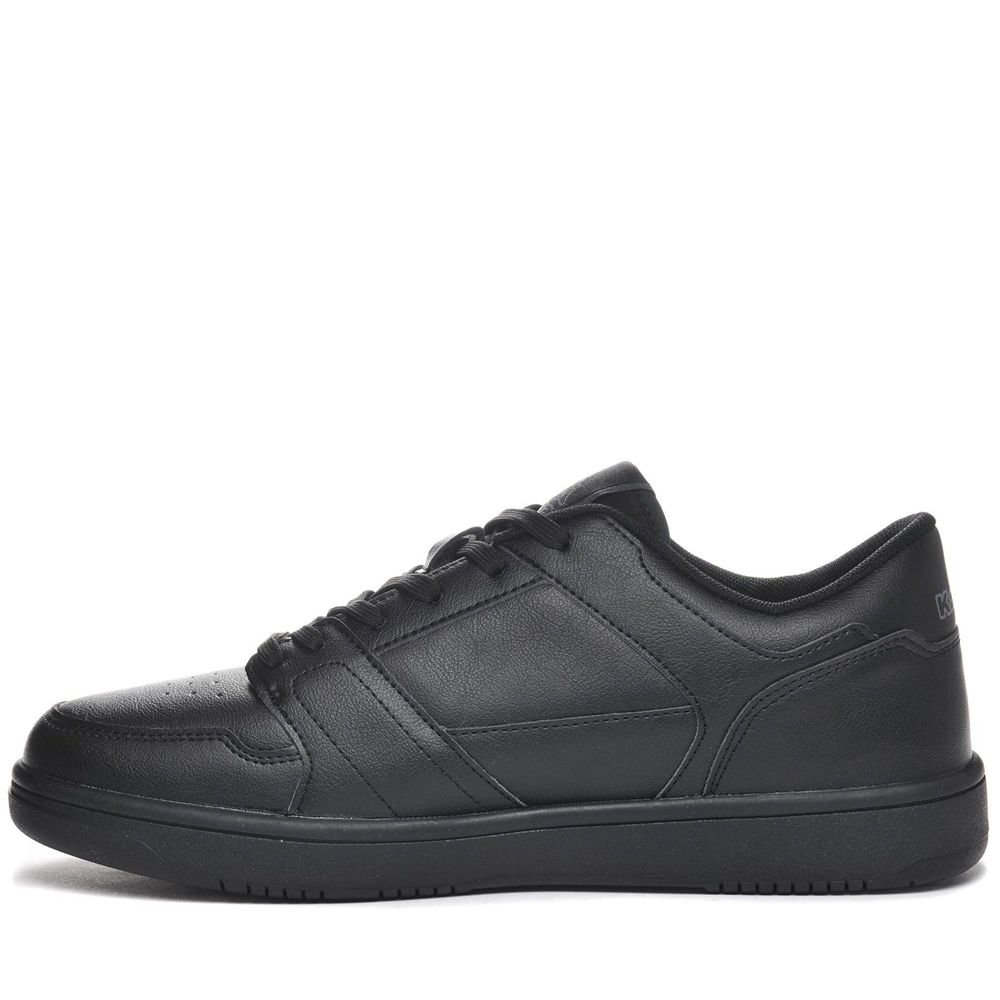 Women Kappa Logo Bernal Sneakers Black | 523689-QJS