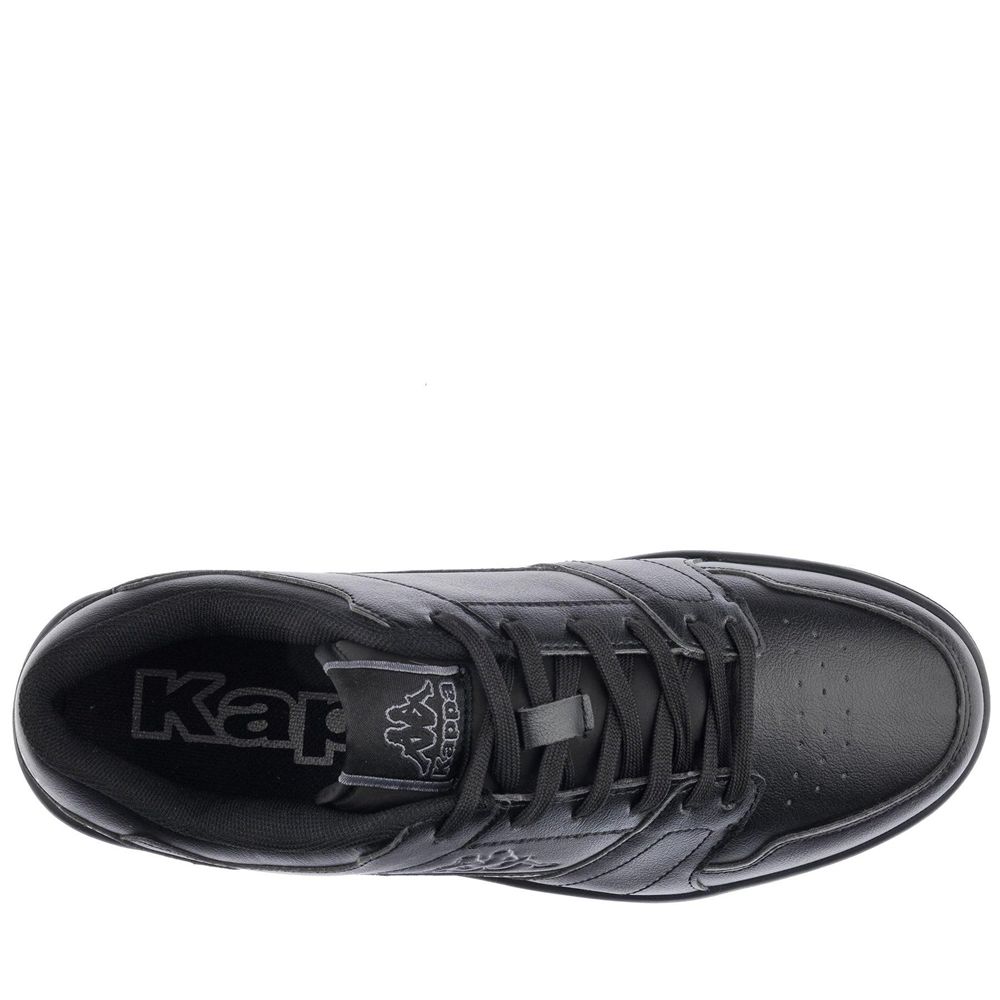 Women Kappa Logo Bernal Sneakers Black | 523689-QJS