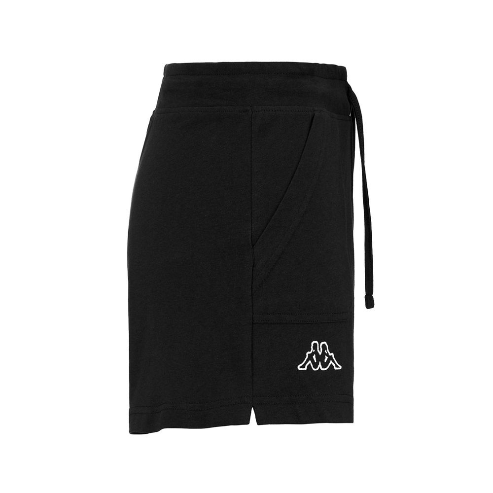 Women Kappa Logo Caber Shorts Black | 810734-IQE