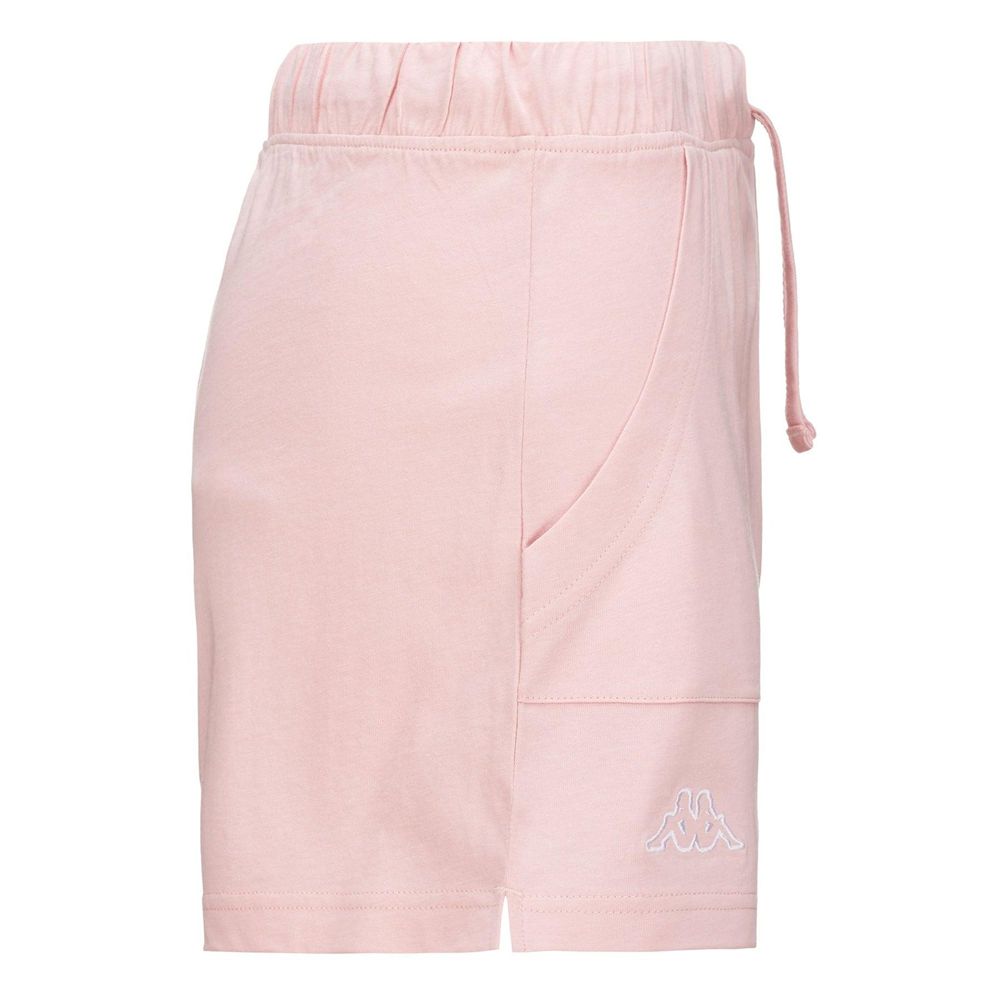 Women Kappa Logo Caber Shorts Pink | 931786-VTG