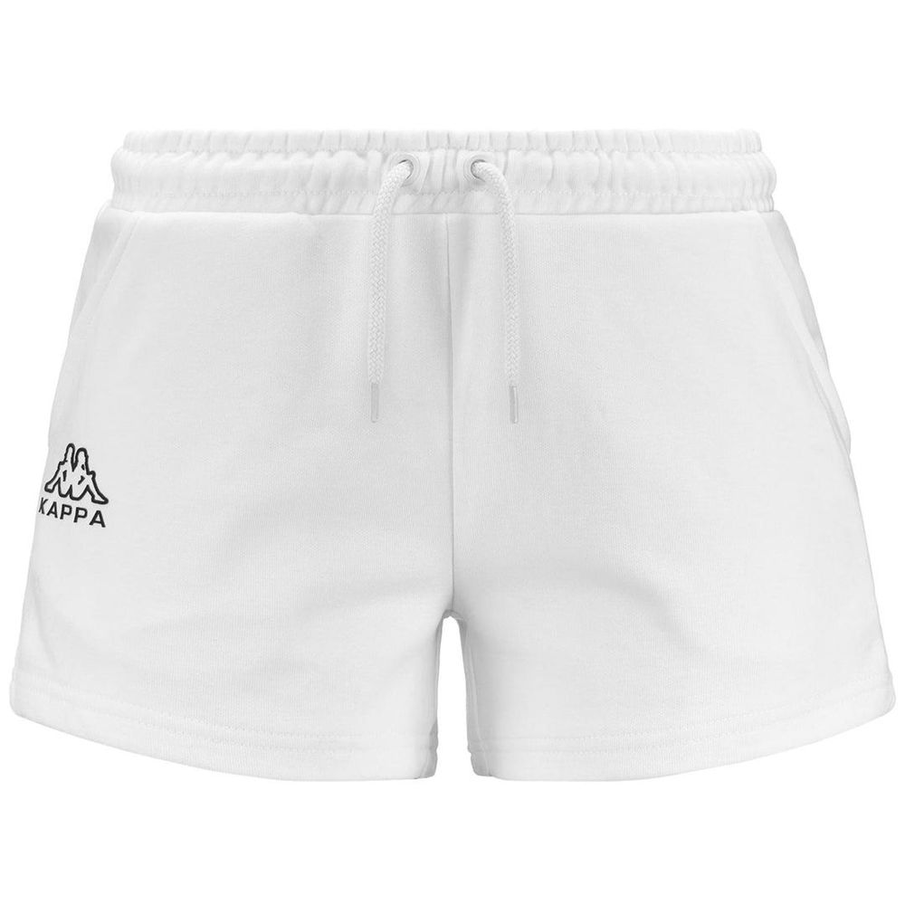 Women Kappa Logo Edilie Shorts White | 713469-CDP