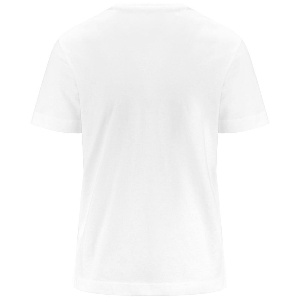 Women Kappa Logo Eika T-Shirt White | 947056-OEH