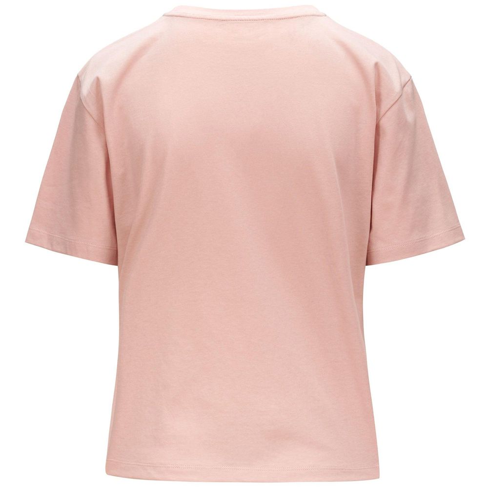 Women Kappa Logo Falella T-Shirt Pink | 876540-NCJ