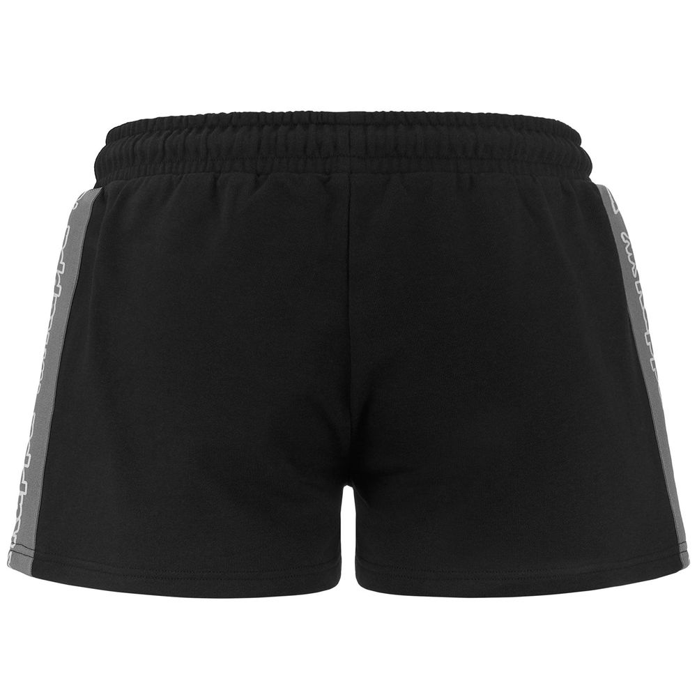 Women Kappa Logo Faltra Shorts Black | 196523-LQR