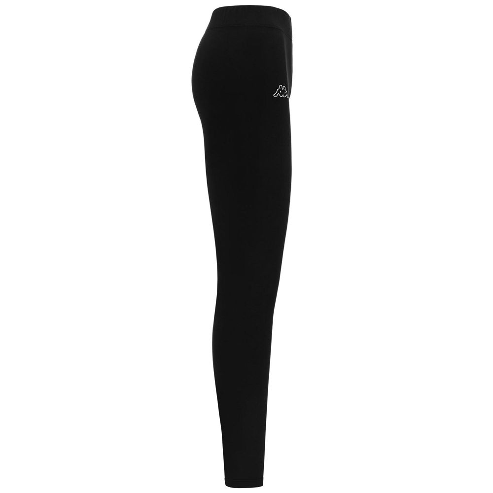 Women Kappa Logo Fassili Pants Black | 486059-MQW