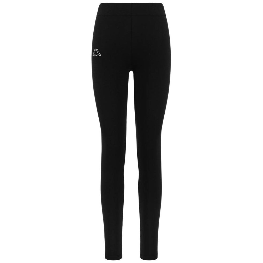 Women Kappa Logo Fassili Pants Black | 486059-MQW