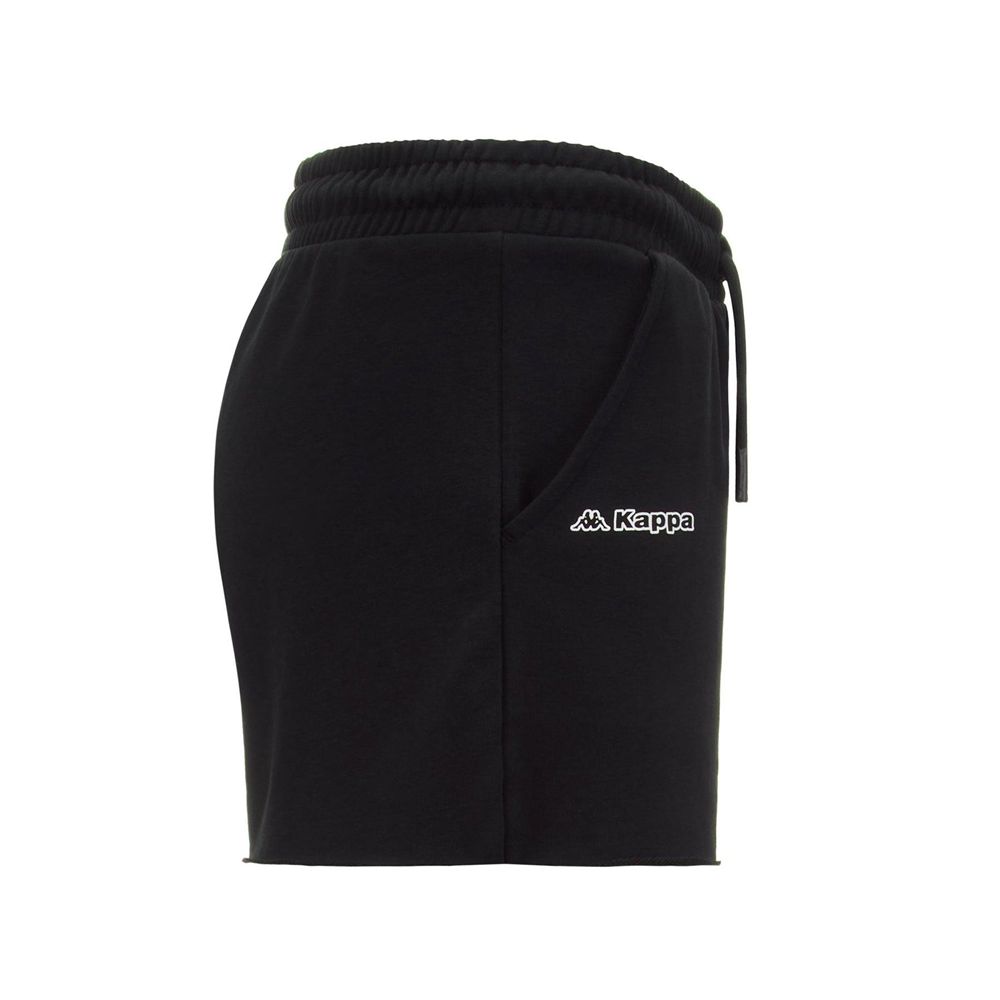 Women Kappa Logo Fefra Shorts Black | 521867-ZGX