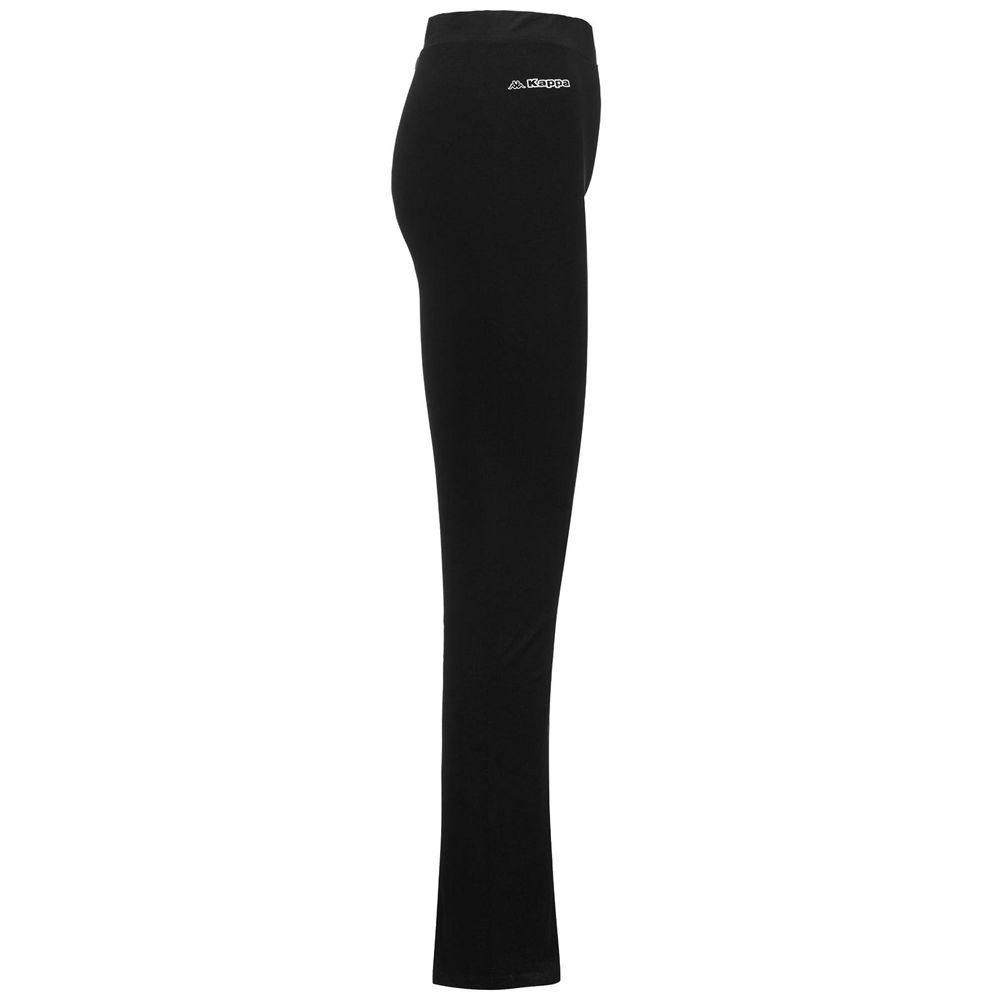 Women Kappa Logo Feria Pants Black | 314209-SAO