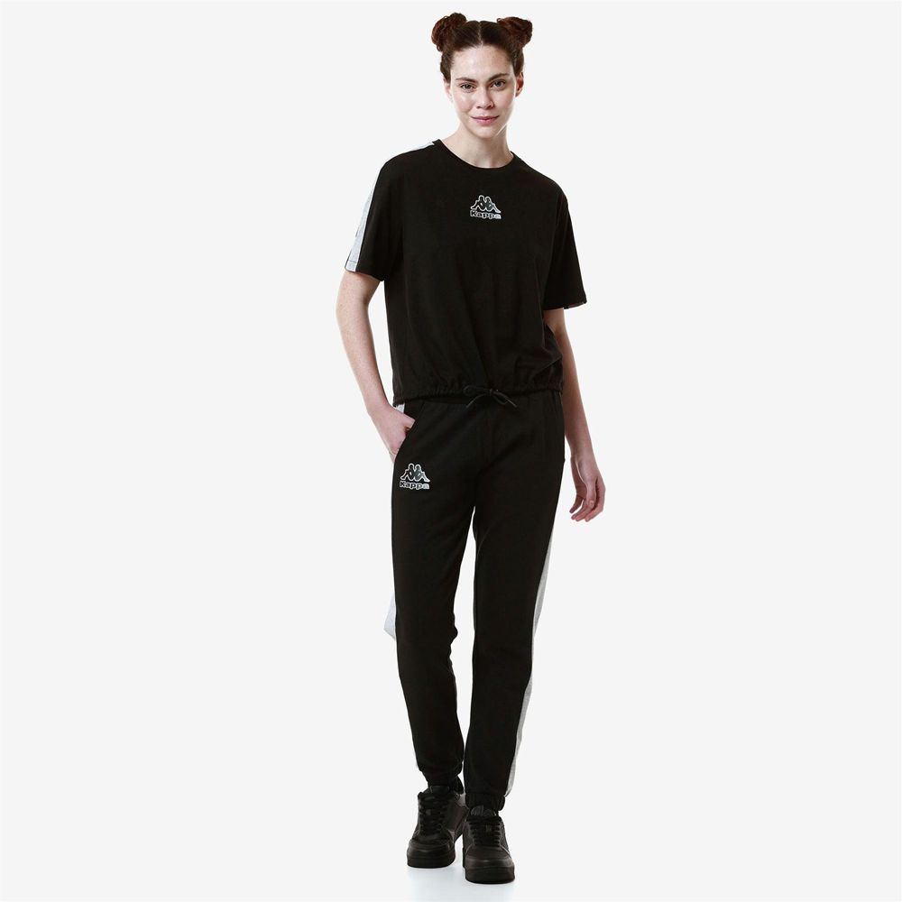 Women Kappa Logo Fesia Pants Black | 652179-PST