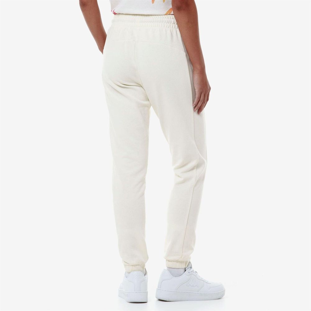 Women Kappa Logo Fesia Pants White | 965304-ODR