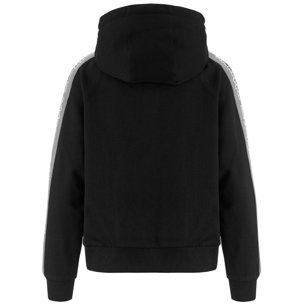 Women Kappa Logo Fiomia Hoodie Black | 564731-TLA