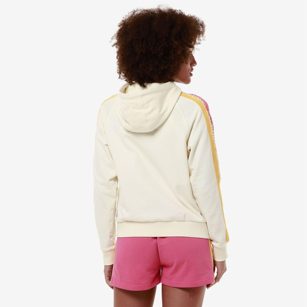 Women Kappa Logo Fiomia Hoodie White | 290843-PYG