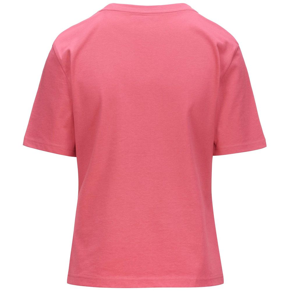 Women Kappa Logo Fiora T-Shirt Pink | 472059-TUH